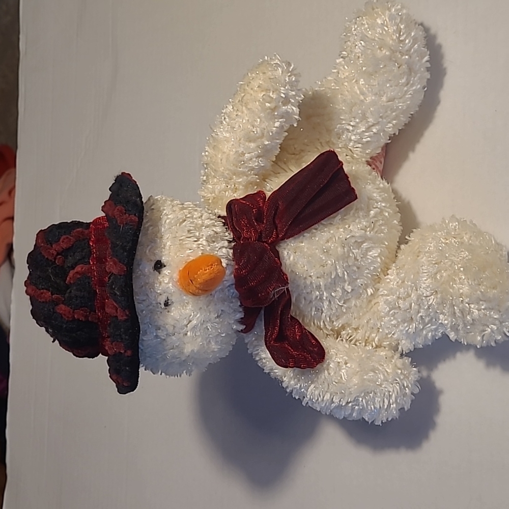 Russ Vintage Holiday Christmas plush winter snowman Freezy